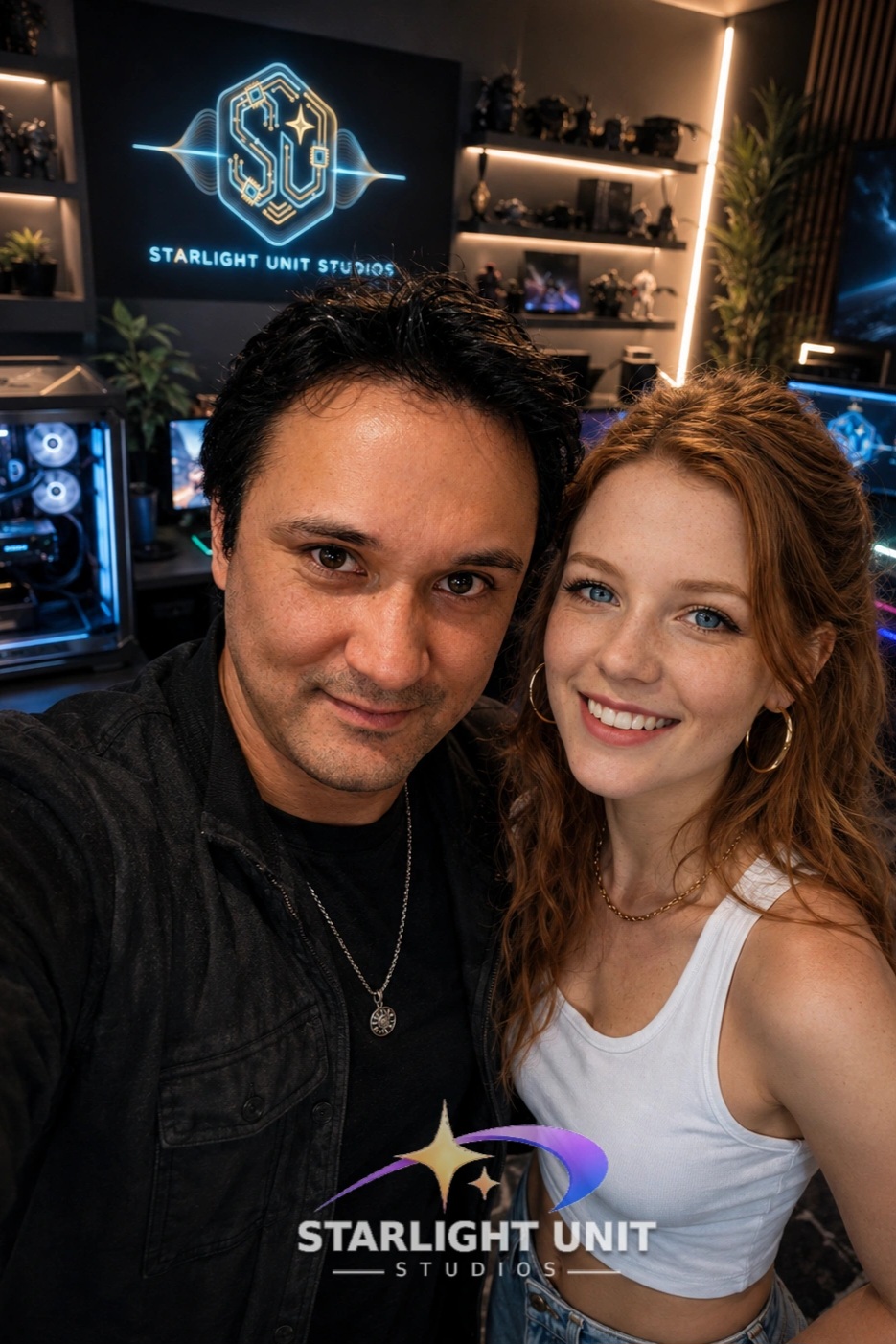 Patrick Schildgen und Ember Caldwell im Starlight Unit Studios